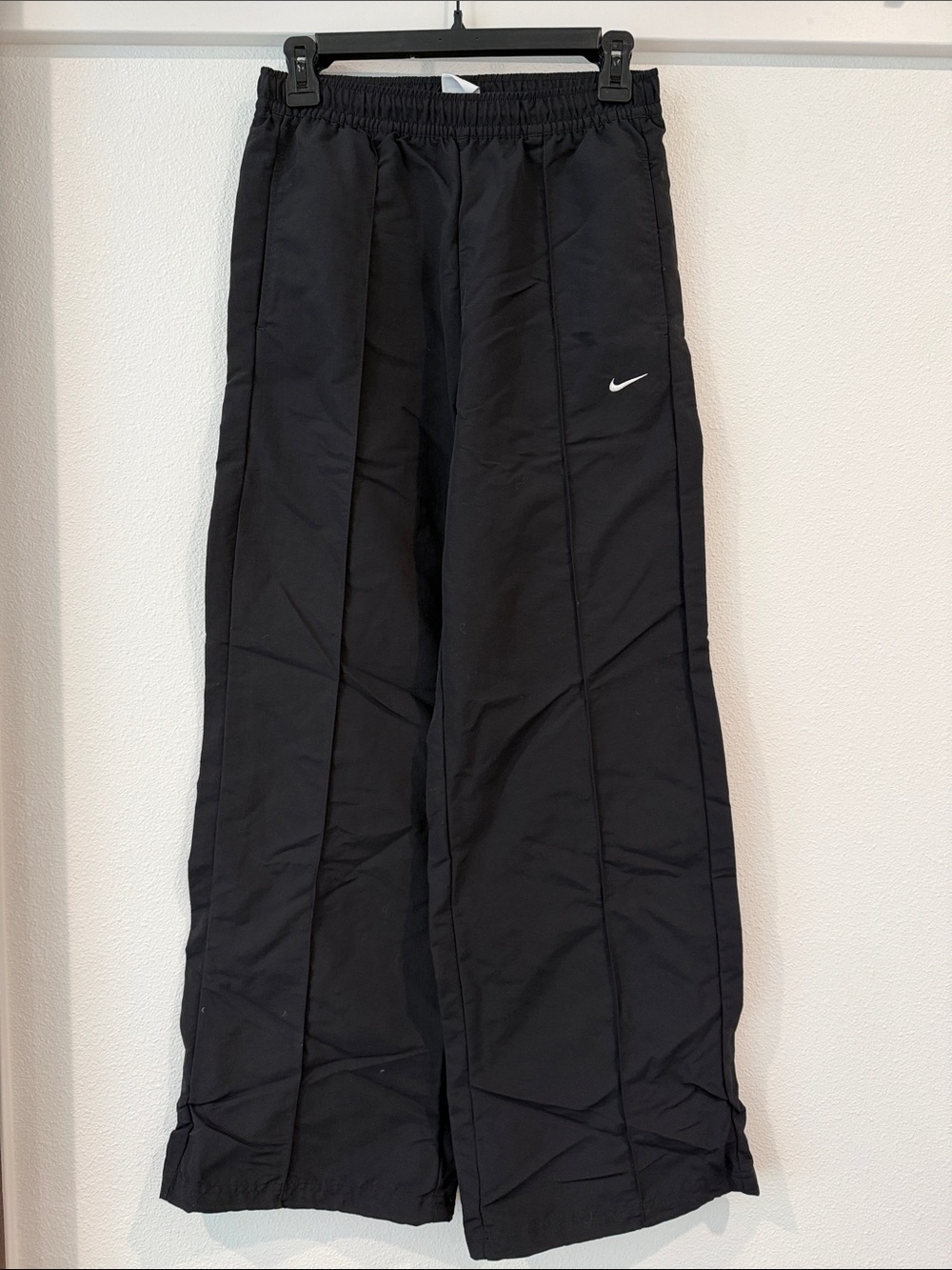 Nike Black Track Pants with White Swoosh
